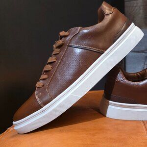 Steve Madden Men's Correy Brown Leather Lace Up Sneakers / Size 8 / New